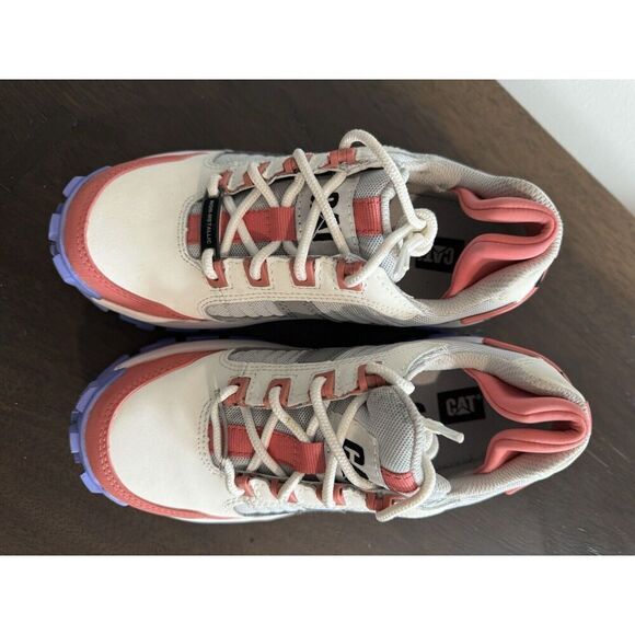 Stylish Women's Work Sneakers in Caterpillar Pink and Gray - Picture 4 of 8